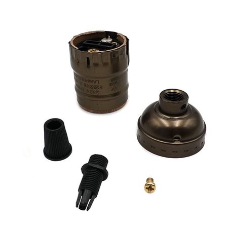 Алюмінієвий ретро-патрон Е27 Бронза для ламп Едісона (економ серія), Колір: бронза, зображення 4